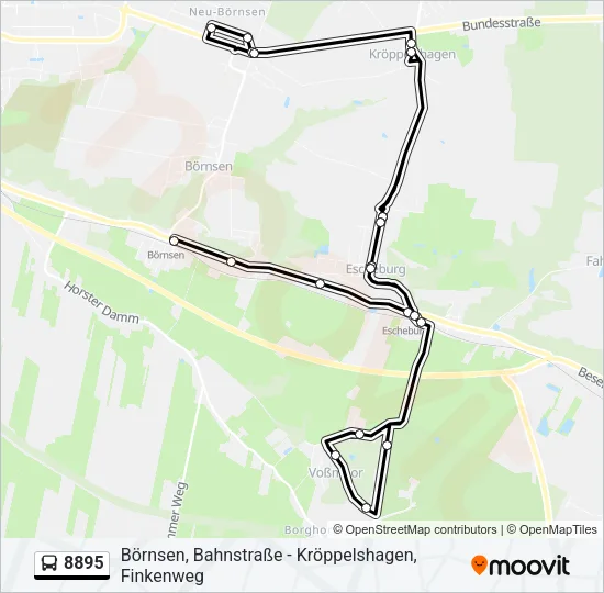 Автобус 8895: карта маршрута