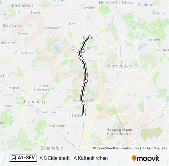 A1-SEV Bus Line Map