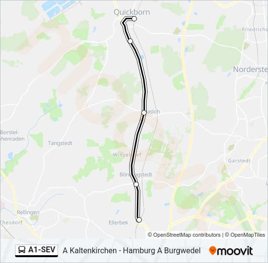 Автобус A1-SEV: карта маршрута