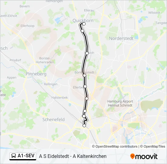 A1-SEV Bus Line Map