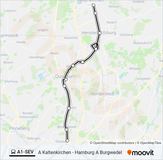 Автобус A1-SEV: карта маршрута