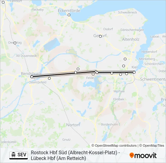 SEV S-Bahn Line Map