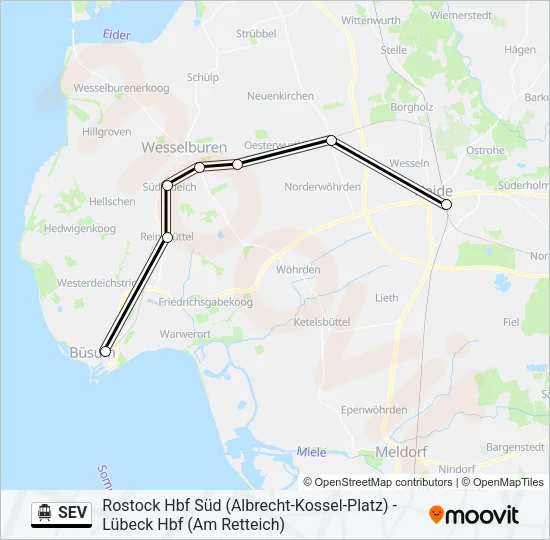 SEV S-Bahn Line Map