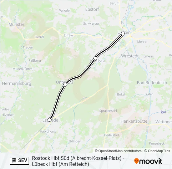 SEV S-Bahn Line Map