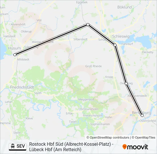 SEV S-Bahn Line Map