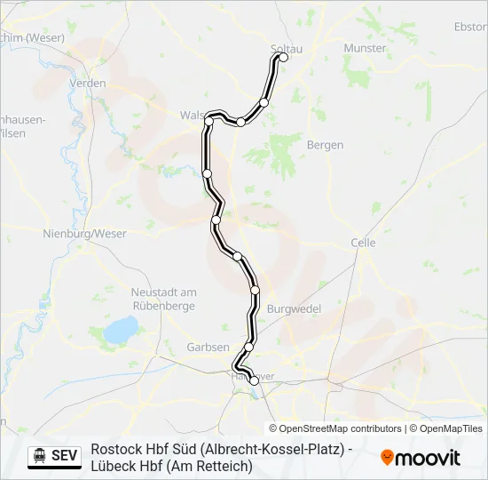 SEV S-Bahn Line Map