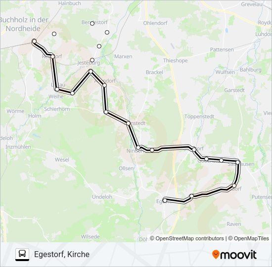 Автобус HEIDE-SHUTTLE 3: карта маршрута