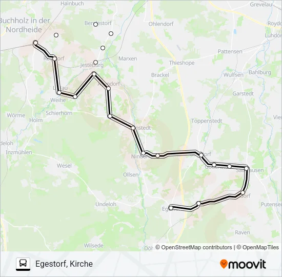 Buslinie HEIDE-SHUTTLE 3 Karte