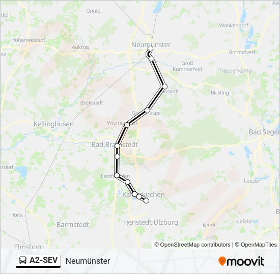 Автобус A2-SEV: карта маршрута