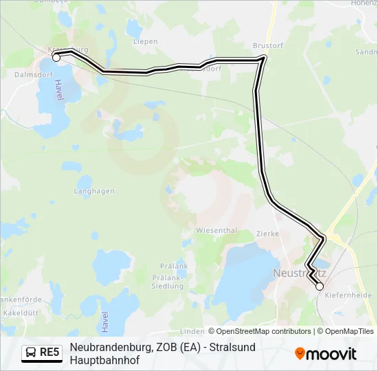 RE5 Bus Line Map
