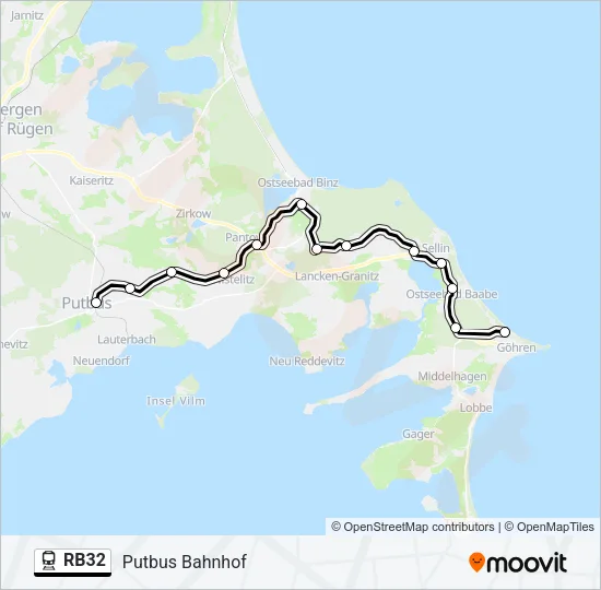 RB32 Train Line Map