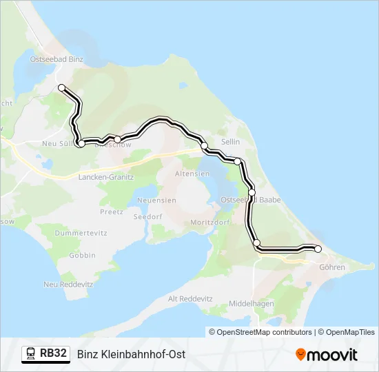 RB32 Train Line Map