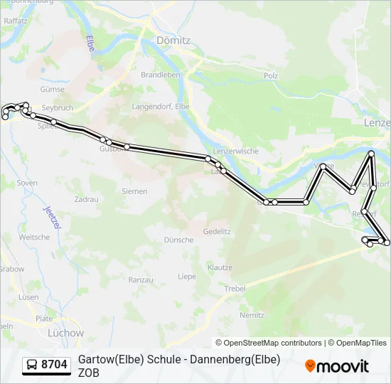 8704 Bus Line Map