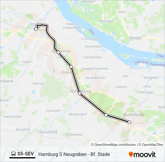 S5-SEV Bus Line Map
