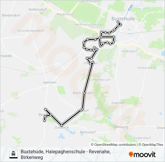 S-Bahn 2835-AST: карта маршрута