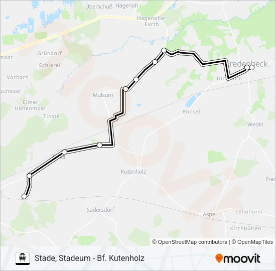 S-Bahn 2870-AST: карта маршрута