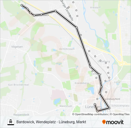 S-Bahn 5809-ASM: карта маршрута