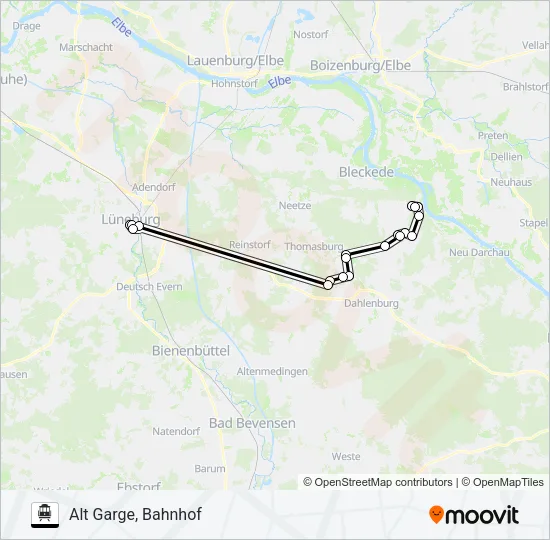 S-Bahn 5824-ASM: карта маршрута