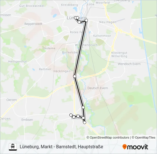 S-Bahn 5825-ASM: карта маршрута