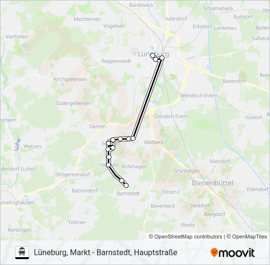 S-Bahn 5825-ASM: карта маршрута
