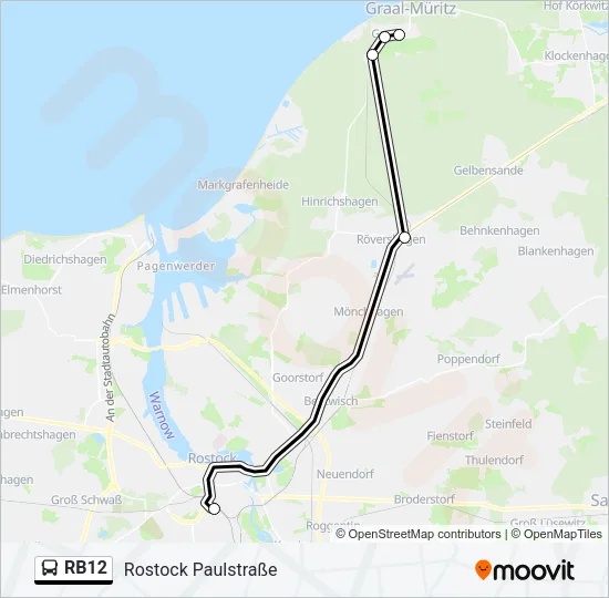 RB12 Bus Line Map