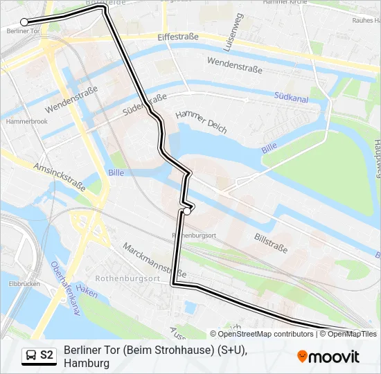 S2 Bus Line Map