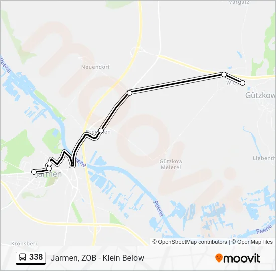 Автобус 338: карта маршрута