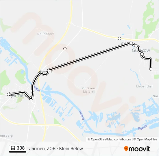 Автобус 338: карта маршрута