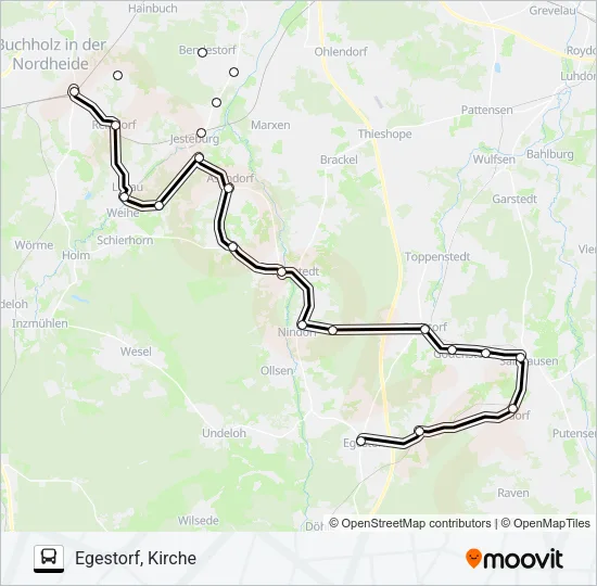 Автобус HEIDE-SHUTTLE 3: карта маршрута