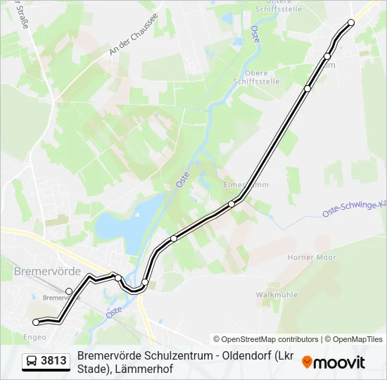 3813 Bus Line Map