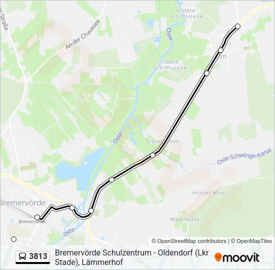3813 Bus Line Map