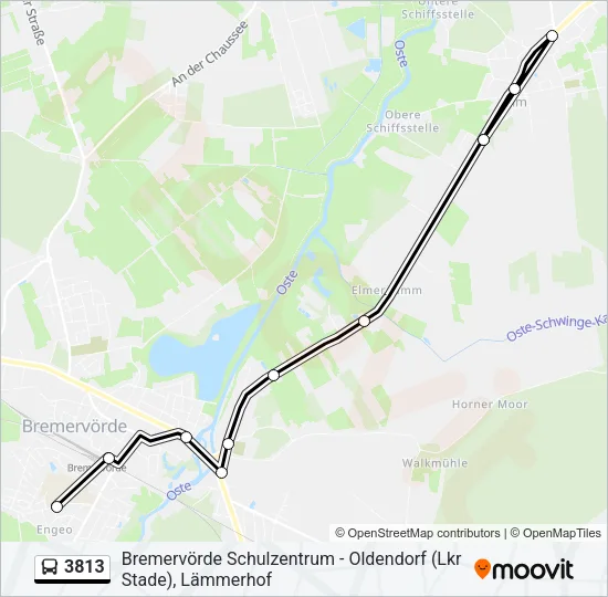 3813 Bus Line Map