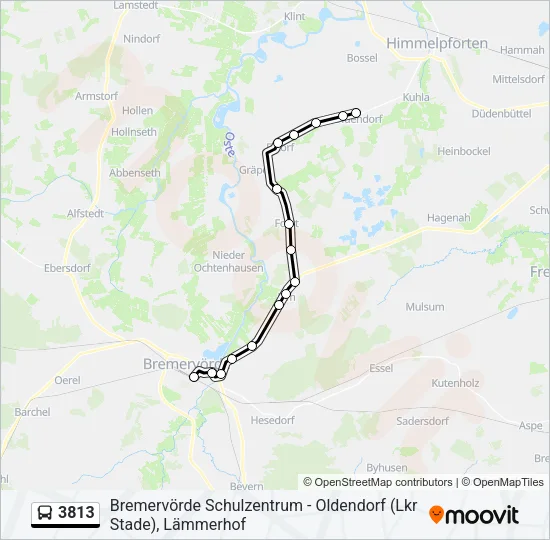 3813 Bus Line Map