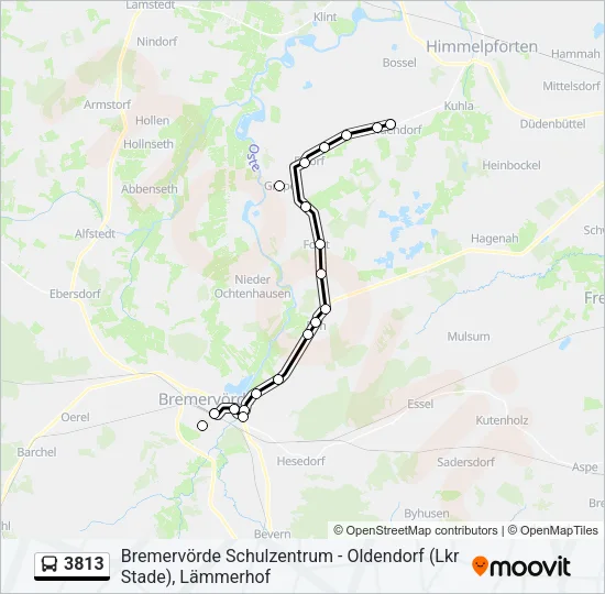 3813 Bus Line Map