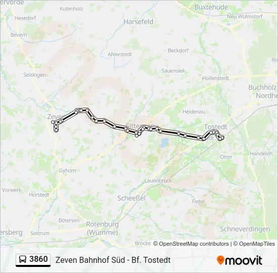 3860 Bus Line Map