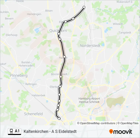A1 Train Line Map