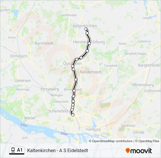 A1 Train Line Map