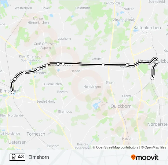 A3 Train Line Map