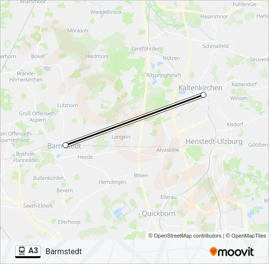 A3 Train Line Map