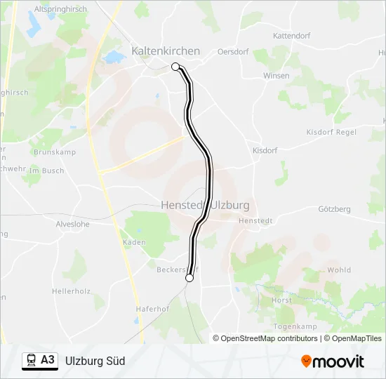 A3 Train Line Map