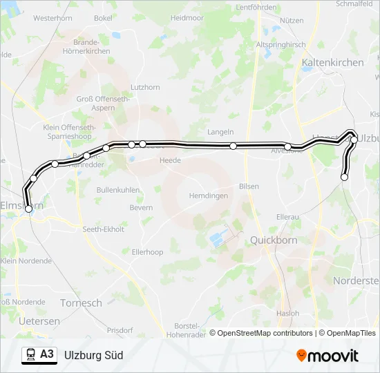 A3 Train Line Map