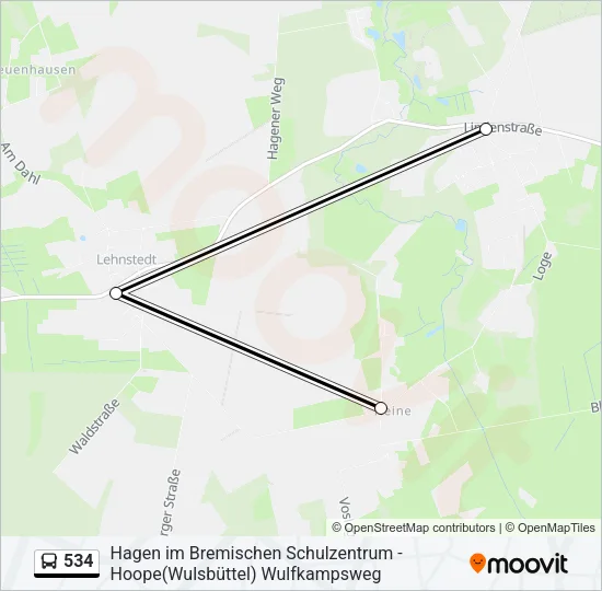 534 Bus Line Map