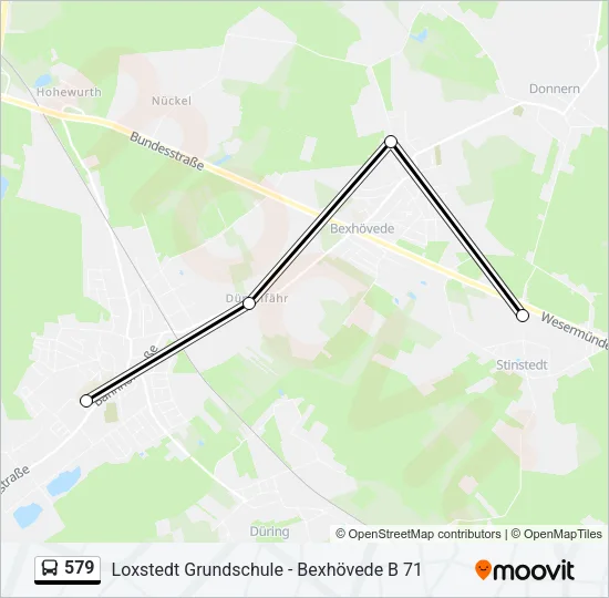 579 Bus Line Map