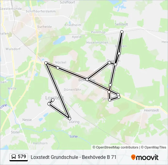 579 Bus Line Map