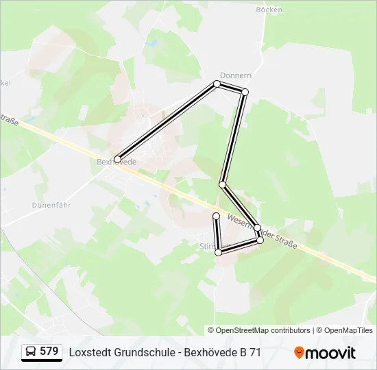 579 Bus Line Map