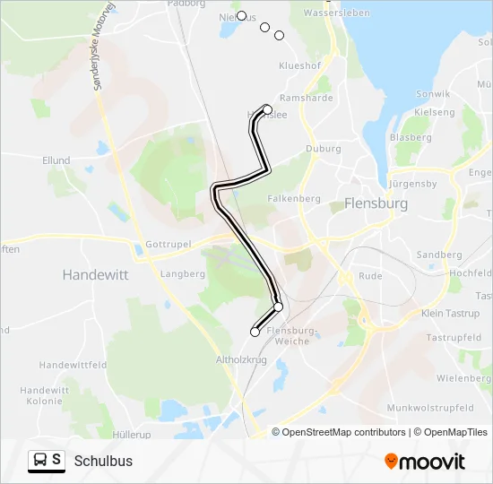 Автобус S: карта маршрута