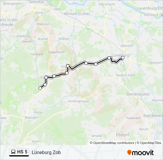 HS 5 Bus Line Map