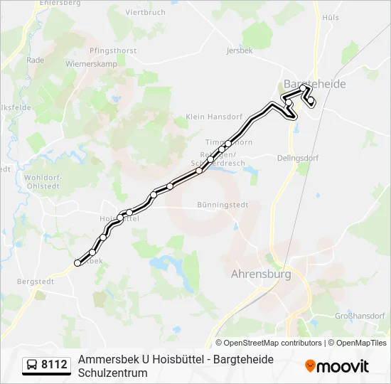 Автобус 8112: карта маршрута