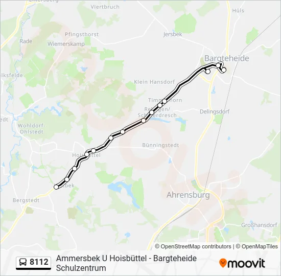 Автобус 8112: карта маршрута