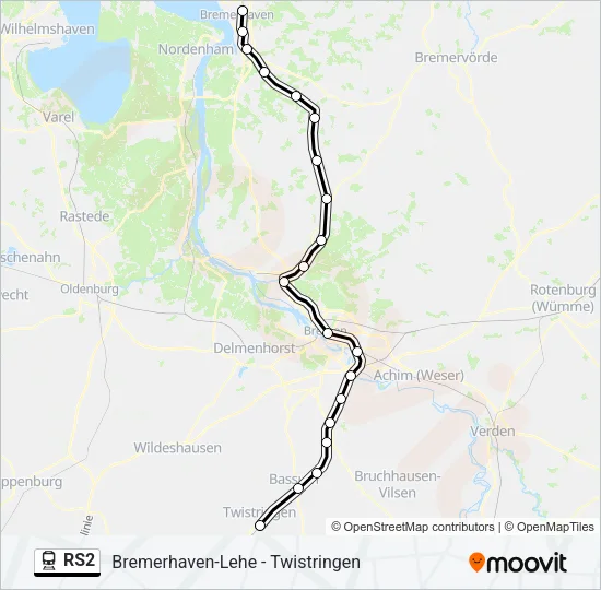 RS2 Train Line Map